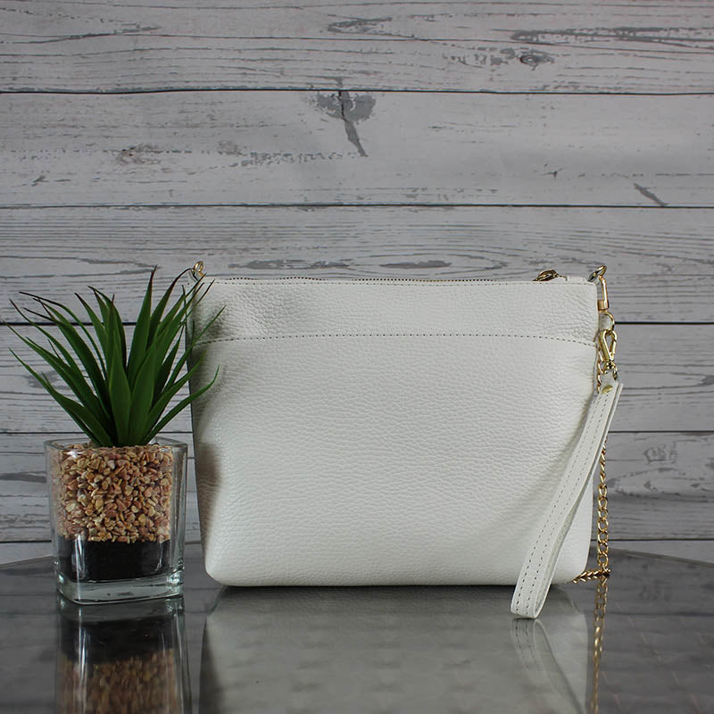 Bone coloured clutch discount bag