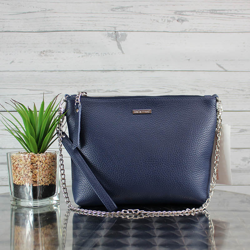 Becca Shoulder Bag/Clutch Large (Navy) – Bella Modi