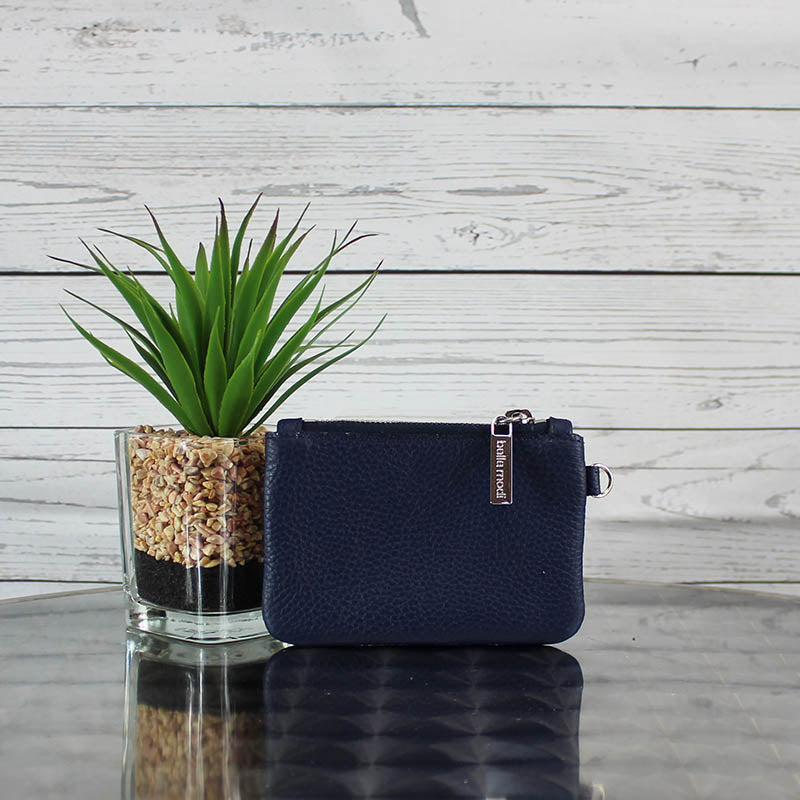 Navy blue coin purse best sale