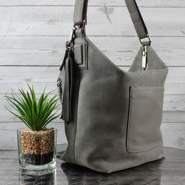 Kristina Feedbag (Grey Suede)